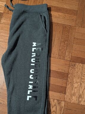 Aeropostale Dark Gray Logo Joggers